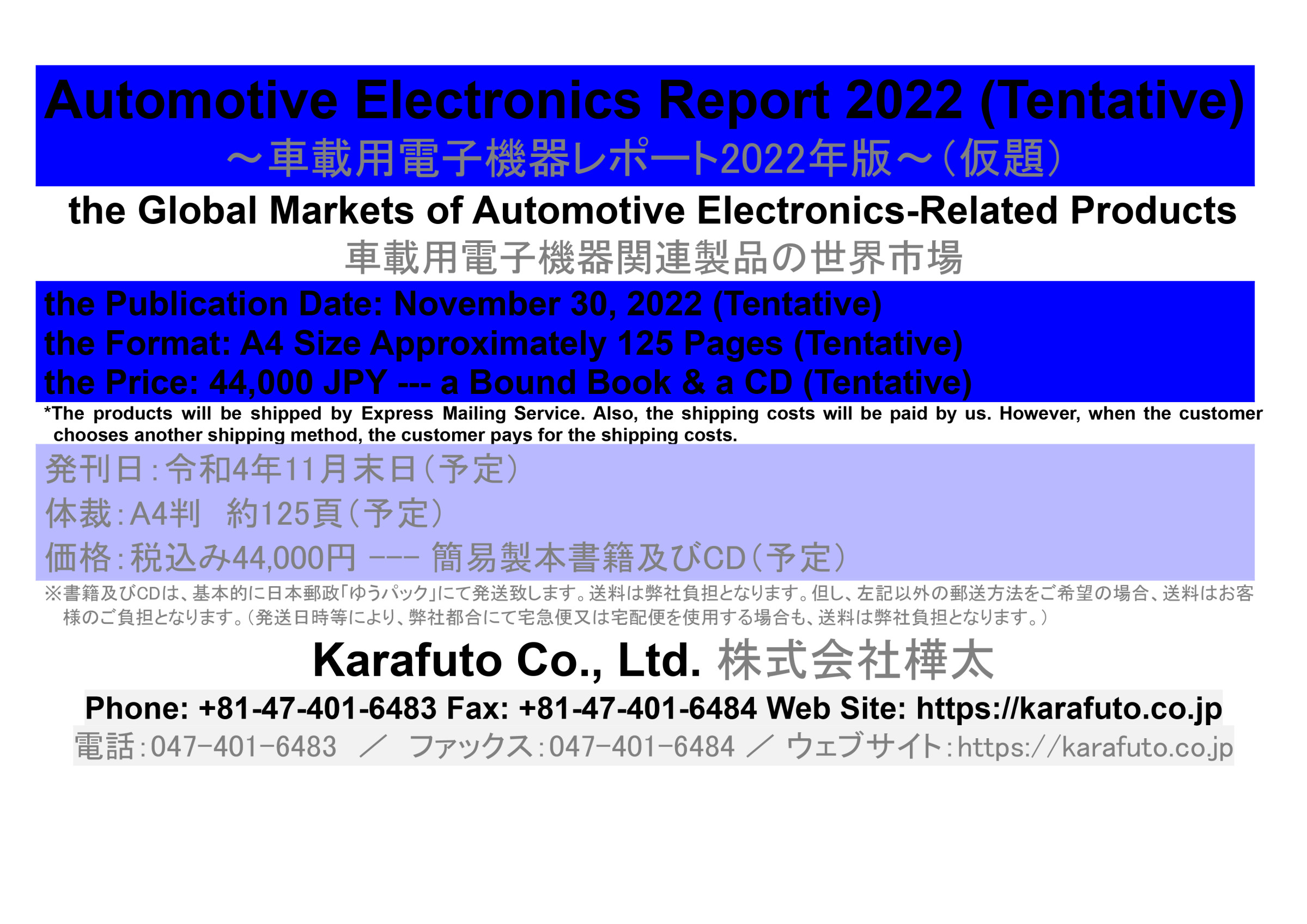 Automotive Electronics Report 2022