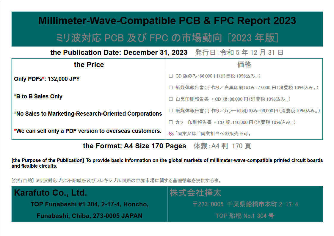 a Brochure (mmw PCB & FPC) 内容見本（ミリ波PCB及びFPC）